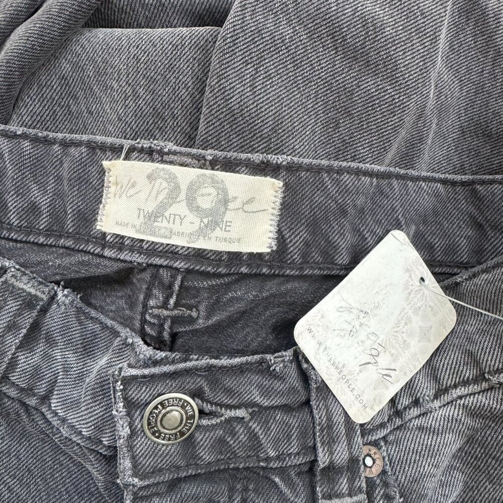 NWT Free People Old West Wide-Leg Slouchy Jeans Black 29 - Picture 7 of 14